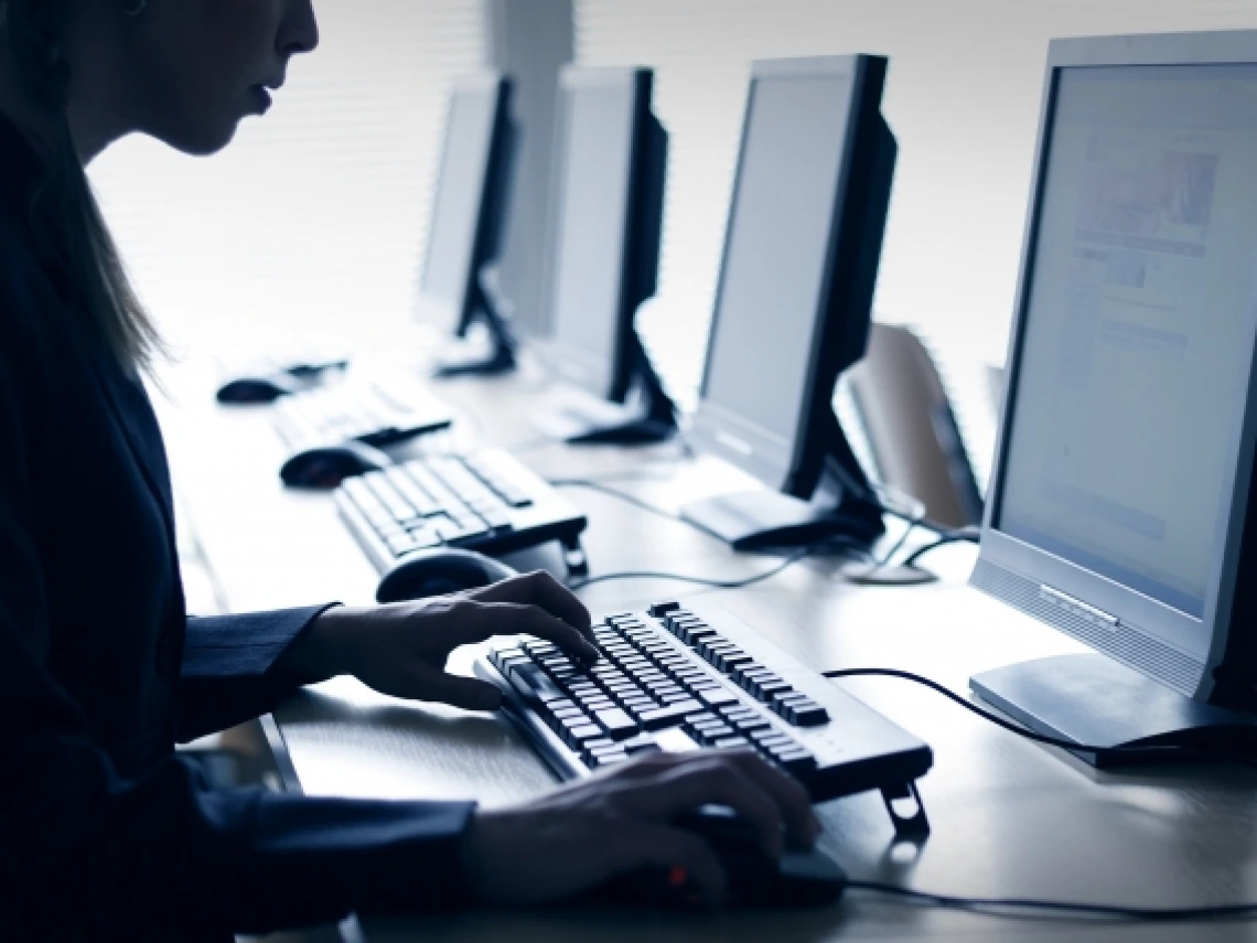 Woman at computer