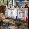 Laser and vinyl cutters, sewing machines and 3D printers are available for use in the Maker's Studio at CATalyst Studios.