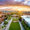 View of University of Arizona campus at sunset